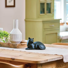 Black Slumber Cat Medium Pet Cremation Urn - Lifestyle