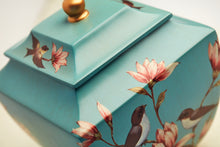 Magnolia Lovebirds Blue Resin Adult Cremation Urn - Artistic