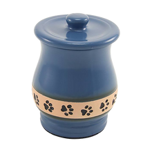 Blue Paw Print Band Small Pet Urn