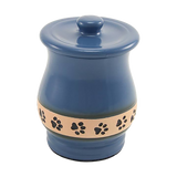 Blue Paw Print Band Small Pet Urn