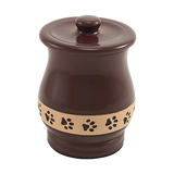 Brown Paw Print Band Small Pet Urn