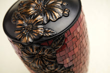 Hibiscus Stained Glass Mosaic Adult Cremation Urn - Artistic
