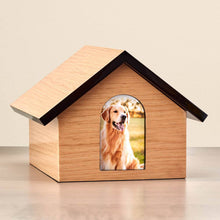 Tan Pet House Photo Slot Large Cremation Urn - Lifestyle