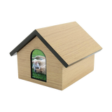 Tan Pet House Photo Slot Large Cremation Urn