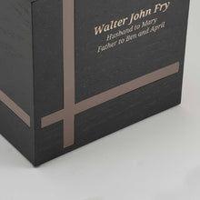 Ebony and Gray Contemporary Extra Large Cremation Urn - Artistic