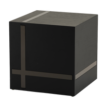 Ebony and Gray Contemporary Extra Large Cremation Urn