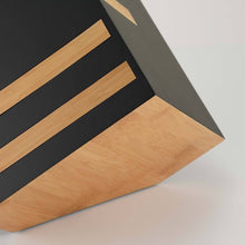 Geometric Bamboo Matte Black Adult Cremation Urn - Artistic