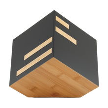 Geometric Bamboo Matte Black Adult Cremation Urn