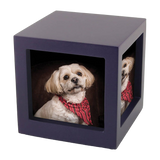 Purple Photo Cube Medium Pet Cremation Urn