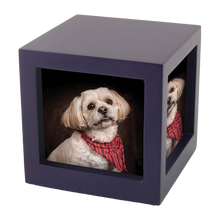 Purple Photo Cube Medium Pet Cremation Urn
