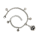 Big Paw and Small Charms Pet Cremation Bracelet