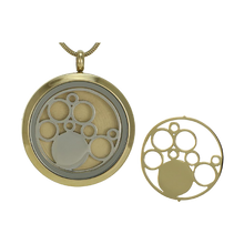 Bronze Round Hinged Circles Cremation Pendant