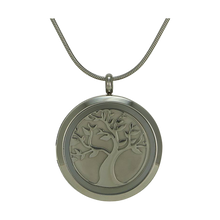 Pewter Companion Round Hinged Tree Cremation Pendant