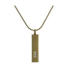 Bronze Pillar Cubic Zirconias Cremation Pendant