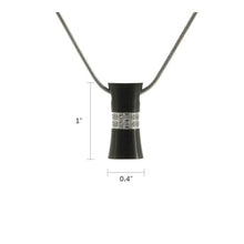 Hourglass Onyx Cremation Pendant - Dimensions