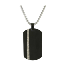 Black Onyx Tag Cremation Pendant