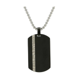 Black Onyx Tag Cremation Pendant