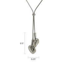 Pewter Companion Helichrysum Flower Cremation Necklace - Dimensions