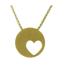 Bronze Off-Centered Heart Pendant Cremation Jewelry