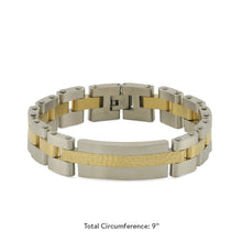 Pewter Bronze Cable Link Cremation Charm - Dimensions