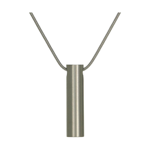 Pewter Cylinder Pendant Pet Cremation Jewelry