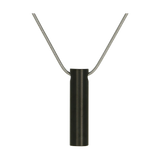 Black Cylinder Pendant Pet Cremation Jewelry