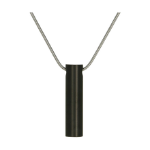 Black Cylinder Pendant Pet Cremation Jewelry