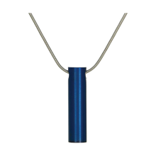 Blue Cylinder Pendant Pet Cremation Jewelry