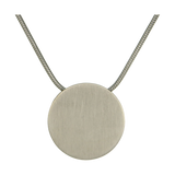 Pewter Plain Round Pet Cremation Pendant