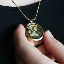 Bronze Paw Hinged Pendant with Two Inserts - Lifestyle