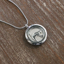 Stainless Steel Pewter Cat Silhouette Cremation Pendant - Lifestyle