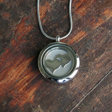 Stainless Steel Pewter Hinged Cremation Pendant with Hearts - Lifestyle
