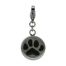 Black Paw Print Charm Pet Cremation Jewelry
