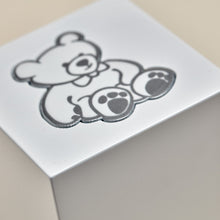 Teddy Bear Design Glossy White Small Cremation Urn - Artistic