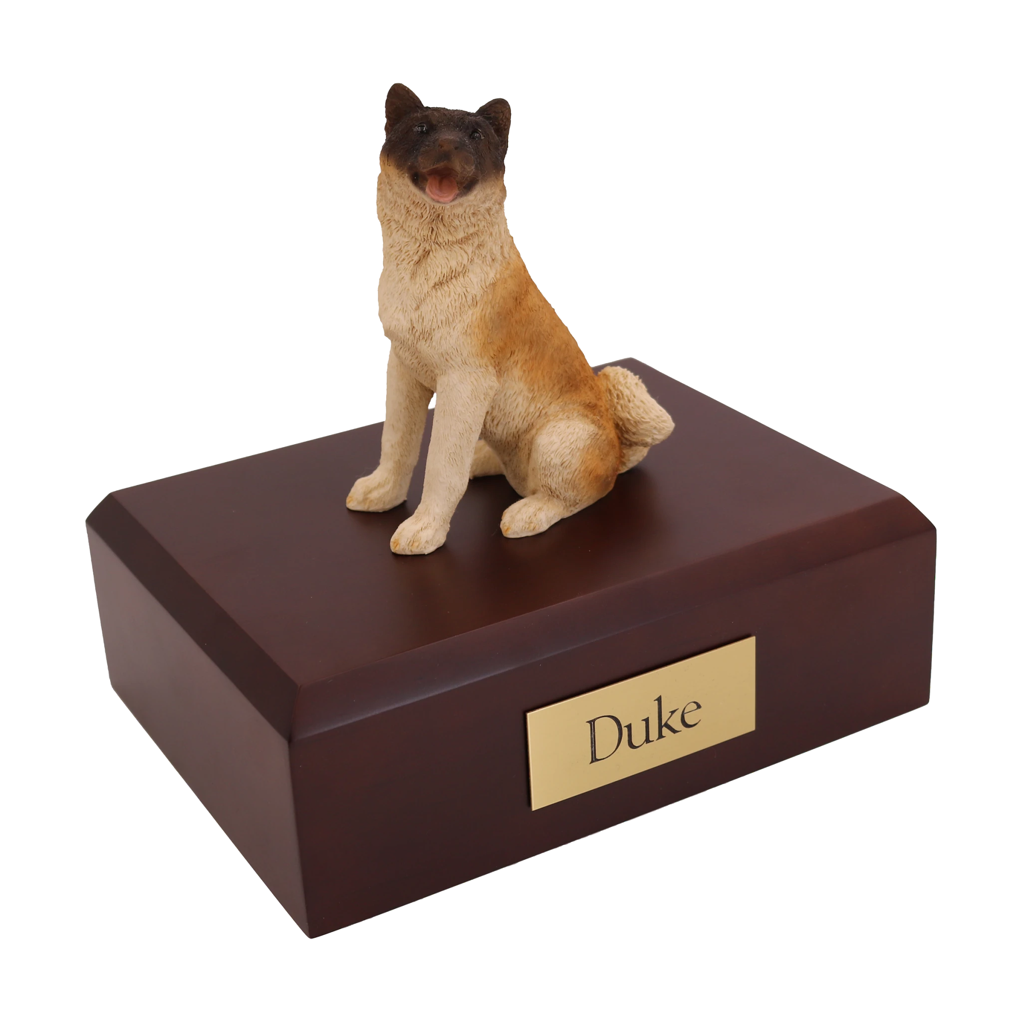 Urne Funéraire Akita Avec Plaque Personnalisée Art-Dog – Image De Chien