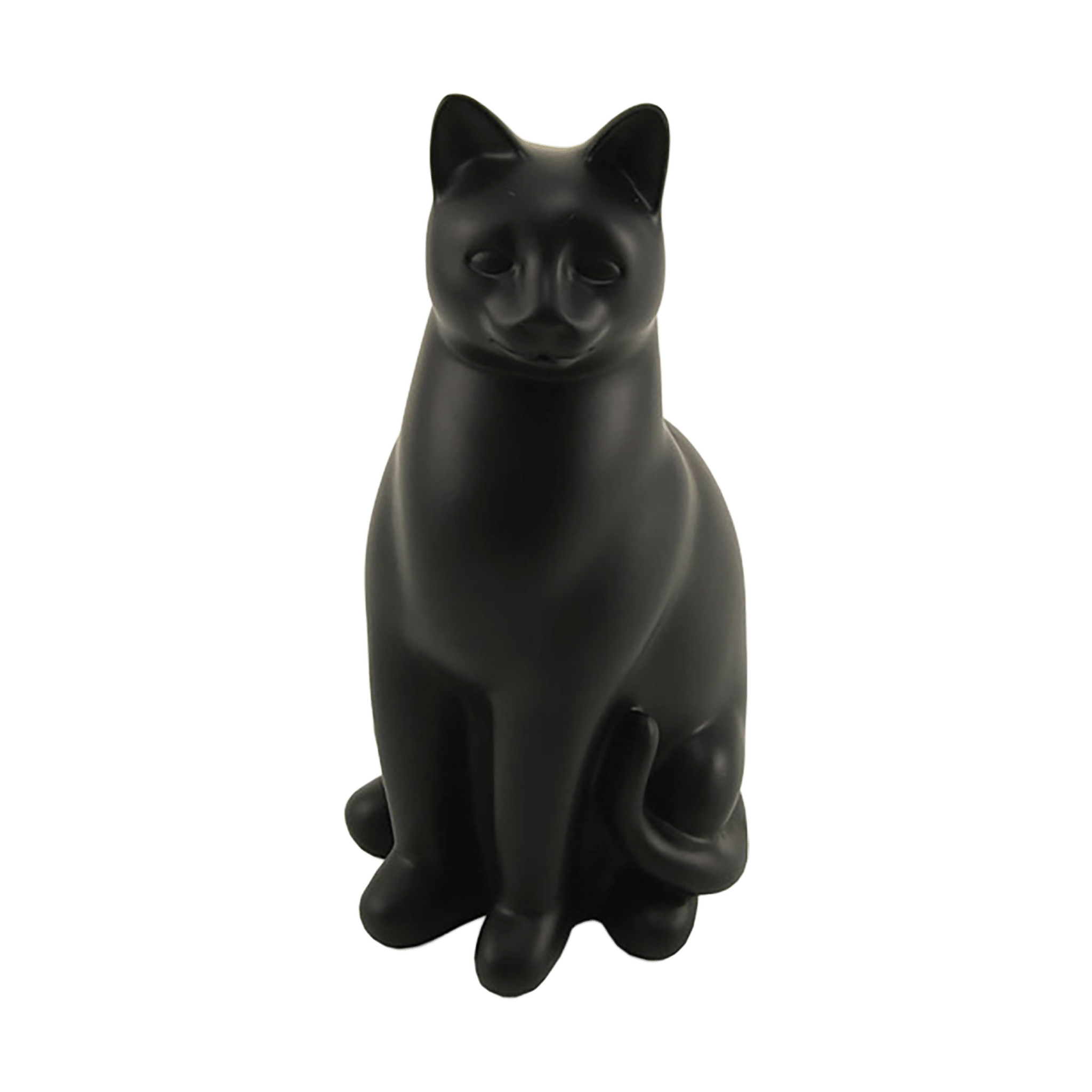 Urn voor Cat Ashes, Cat Shape Memorial Cremation Urns, handgemaakte decoratieve urnen, voor begrafeniskat Urn-kat,zwart,500ML