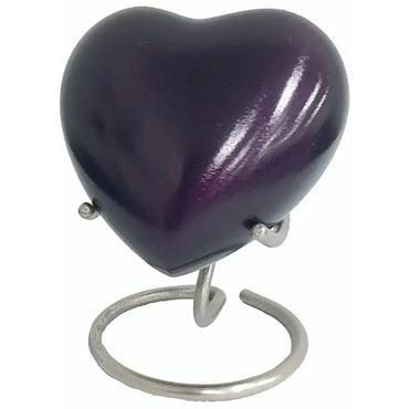 Monterey Purple Aluminum Heart Keepsake - funeral.com