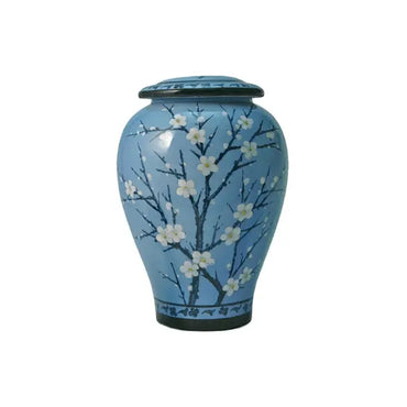 Plum Blossom Blue Ceramic Keepsake - funeral.com