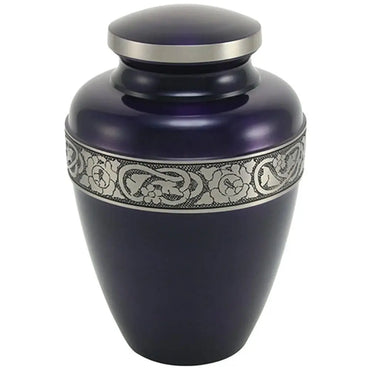 Capella Adult Purple Brass Urn - funeral.com