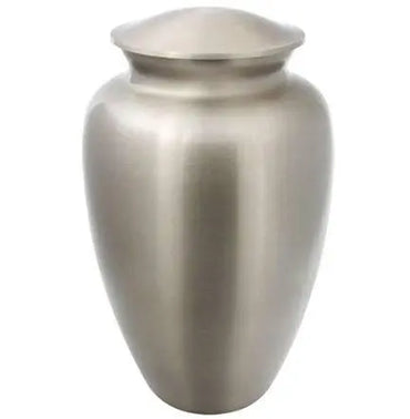 Classic Adult Pewter Gloss Stainless Steel Urn - funeral.com