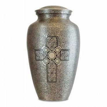 Classic Celtic Cross Adult Bronze Brass Urn - funeral.com