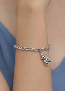 Cremation Bracelet with Teddy Bear Cremation Charm for Ashes