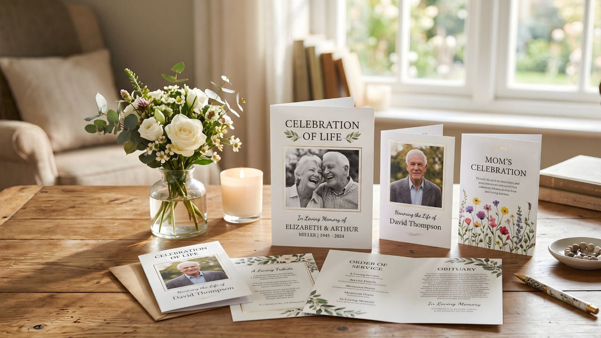Celebration of Life Cards and Memorial Cards: What to Include and Wher