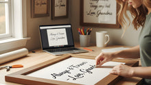 Framed Handwriting With Vinyl Decals: How to Turn a Loved One’s Note Into Wall Art - Funeral.com, Inc.