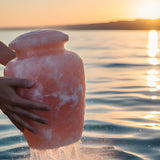 Himalayan Salt Urns: How They Dissolve, Float Time, and Sea Scattering Tips - Funeral.com, Inc.