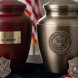 Military and Veteran Cremation Urns: VA Commemorative Urn/Plaque, Branch Emblems, and Burial Benefits