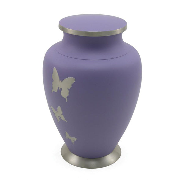 Aria Adult Butterfly Violet Brass Urn