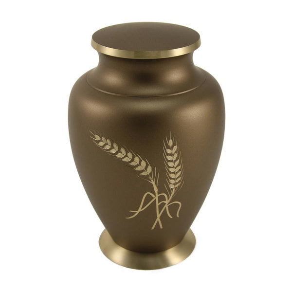 Aria Adult Umber Wheat Brass Urn