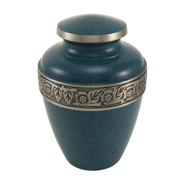 Avalon Adult Bayou Blue Brass Urn