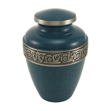 Avalon Adult Bayou Blue Brass Urn - Funeral.com